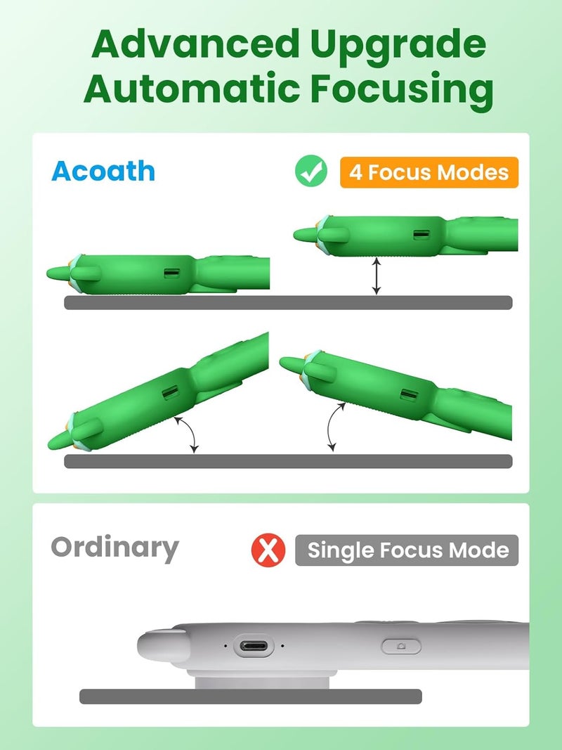 Acoath Microscope for Kids, Auto-Focus Handheld Digital Microscopes with 2.0" Screen, 8 LEDs Rechargeable Pocket Mini Microscope Christmas Gifts Educational Science Toys for Ages 5 6 7 8 9 10 11 12 - Image 5